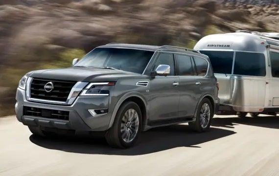 2023 Nissan Armada towing an airstream | Performance Nissan of Pompano in Pompano Beach FL